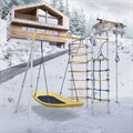Детский спортивный комплекс для дачи ROMANA Космос. Тип качелей: лодка (желтый/серый) 85998